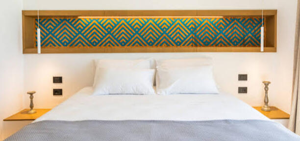Beabarcas - Sophie Wellness Suite Karpathos - Grecia decorazione di pannelli in legno per le ville del complesso Sohie Wellness Suites a Karpathos in Grecia